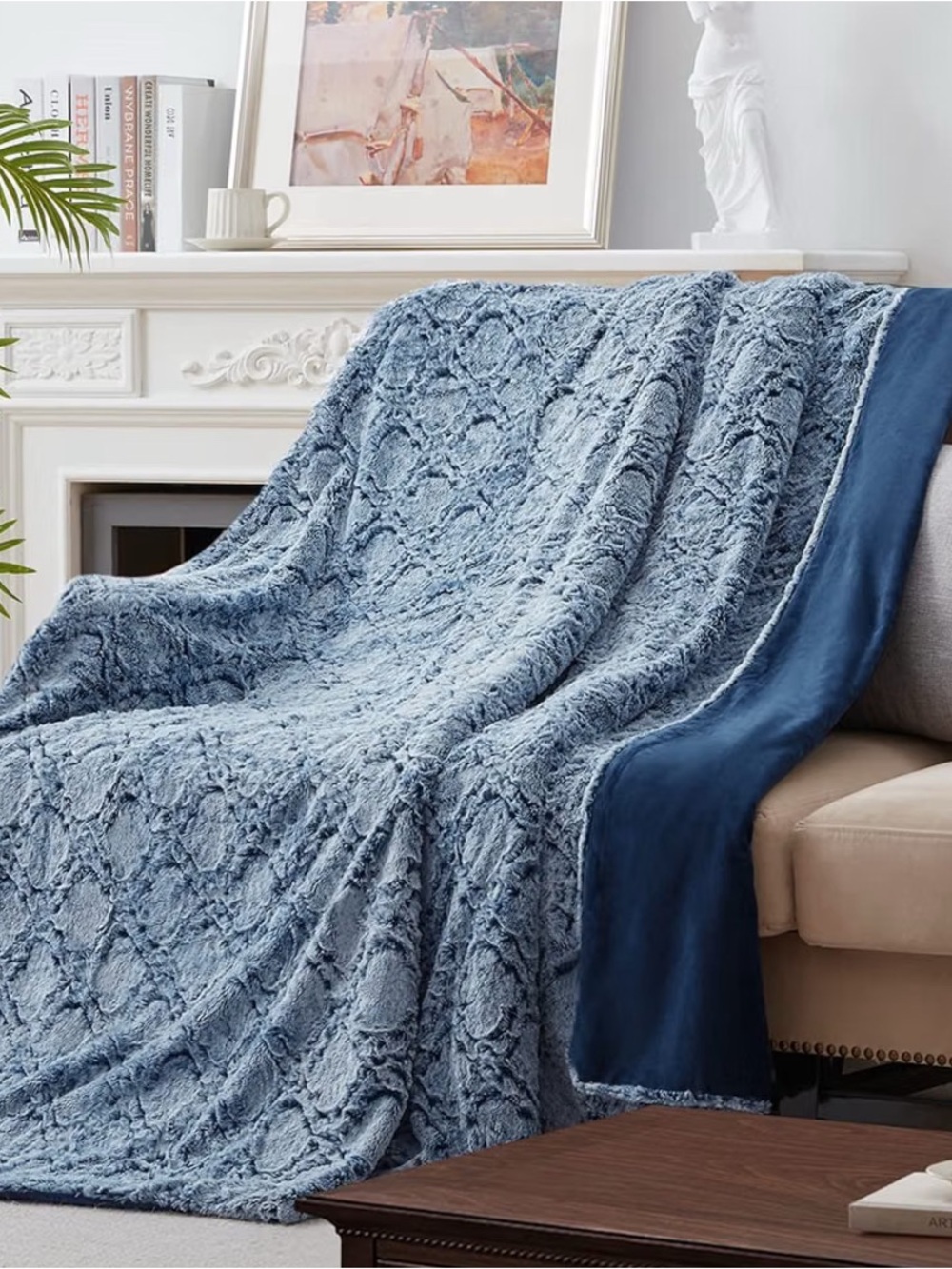 Faux fur double sided Blanket